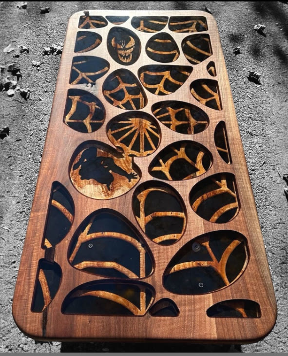 Epoxy river coffee table