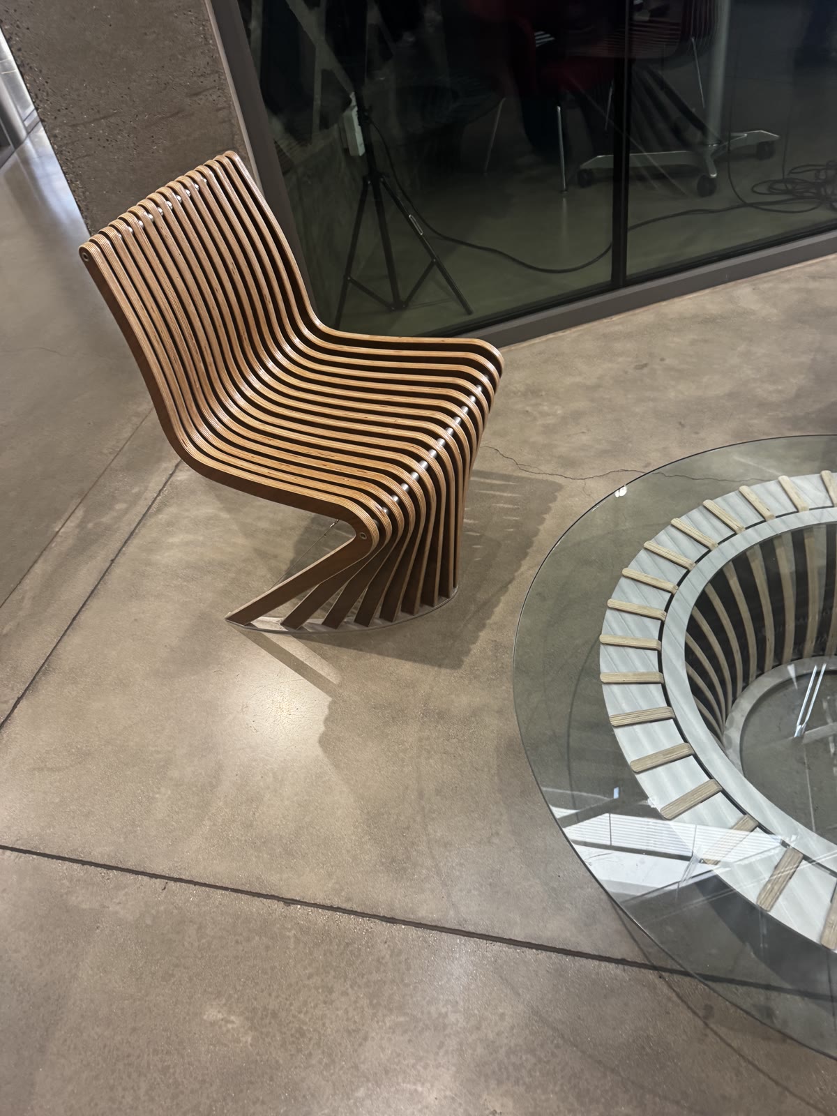 Custom hardwood furniture piece